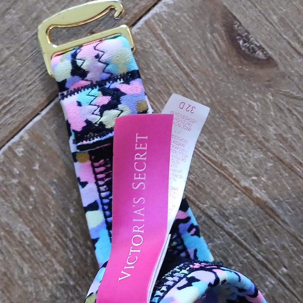 Women's Victoria's Secret Multicolor Strapless Underwire Bikini Top Size 32D - Picture 11 of 17
